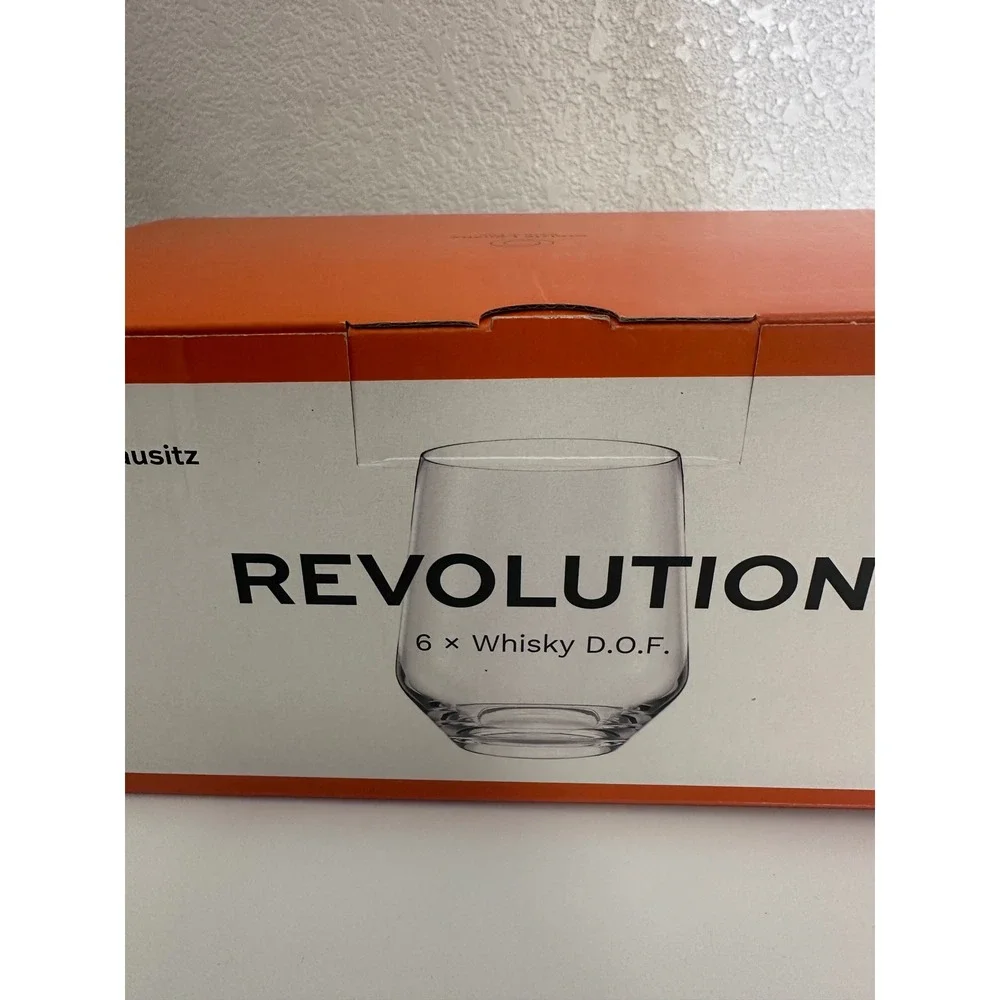 Stölzle Lausitz Clear Revolution 6pc Whisky D.O.F. Tumbler Glass Set‎ 16oz